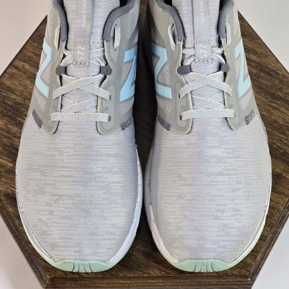 New Balance Running Shoes Womens Size 8 Gray Mint Blue WX577LG5 Cush+ Sneaker - Picture 3 of 10